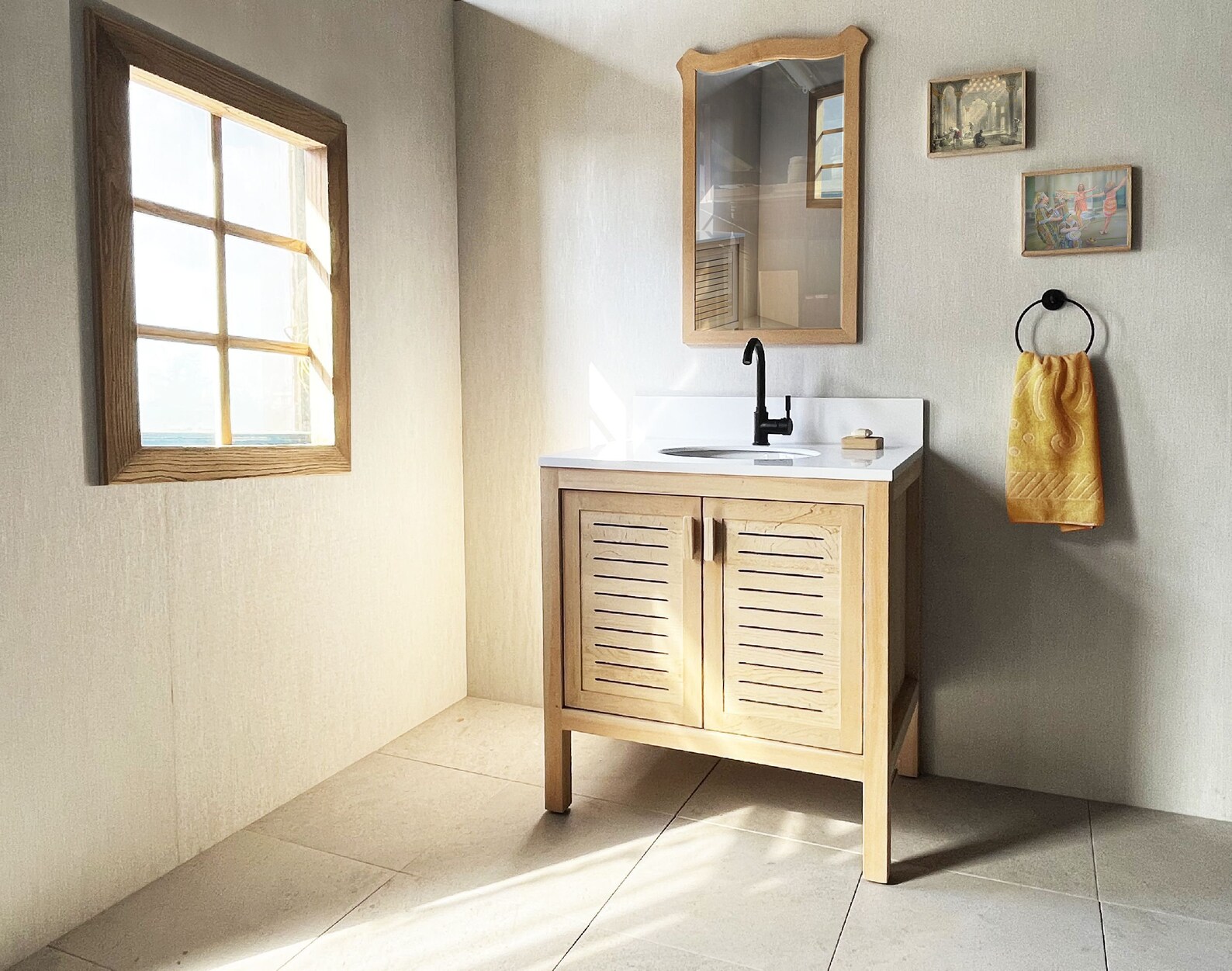 Cedar Wood Bathroom Vanity Cabinet With 2 Ventilated Doors - Etsy