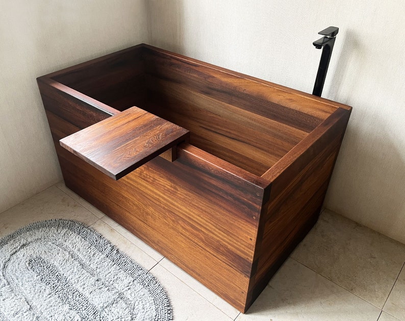 Ofuro Holz Badewanne Iroko Holz Anpassbare Box Typ Hot Kalt Plunge ...