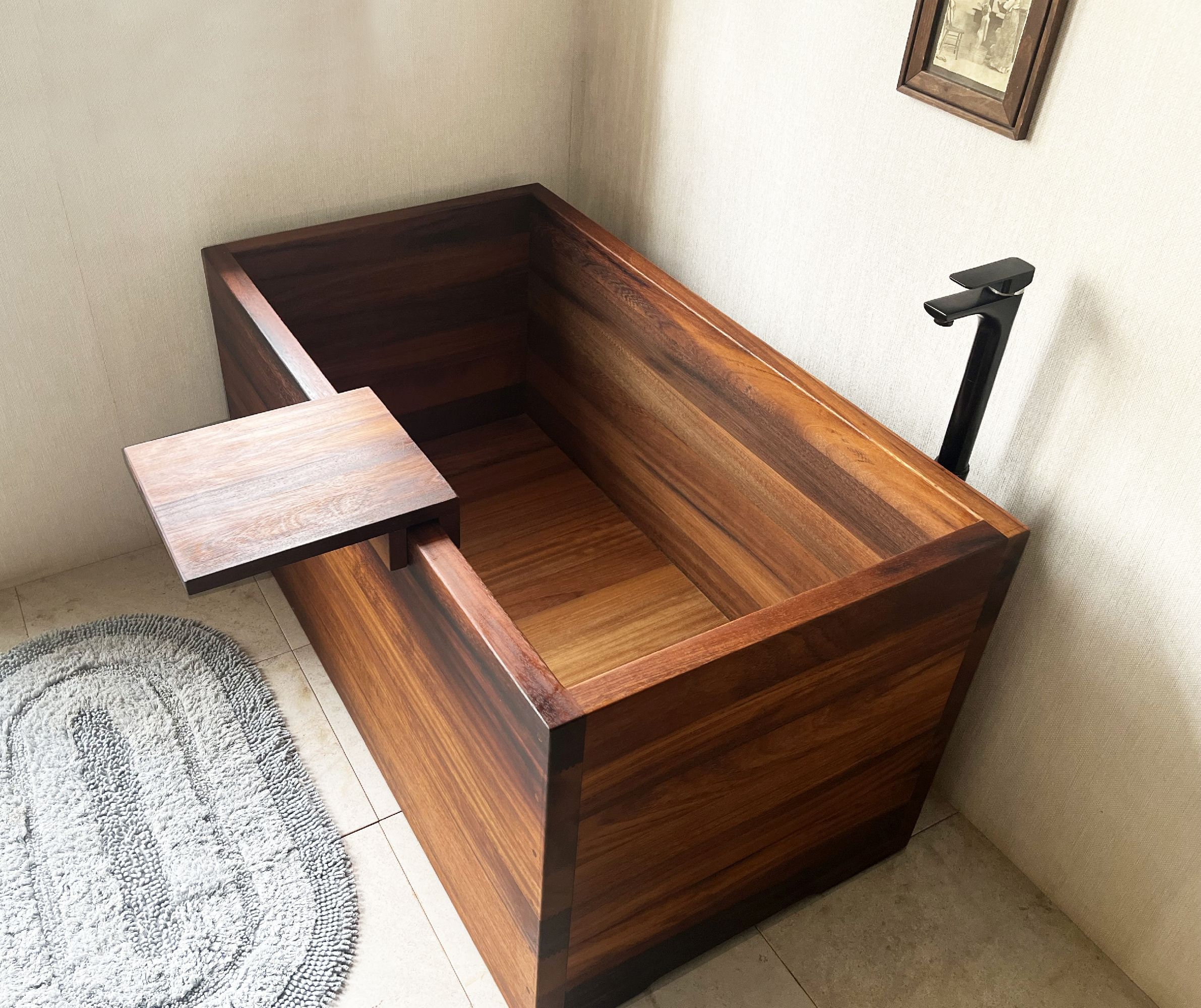Ofuro Holz Badewanne Iroko Holz Anpassbare Box Typ Hot Kalt Plunge ...