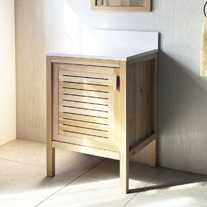 Cedar Wood Bathroom Vanity Cabinet Customizable - 60 cm / 24"