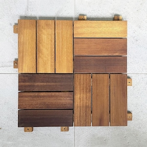 Terrasse modulaire en bois d'iroko pour l'extérieur et l'intérieur, installation facile à faire soi-même