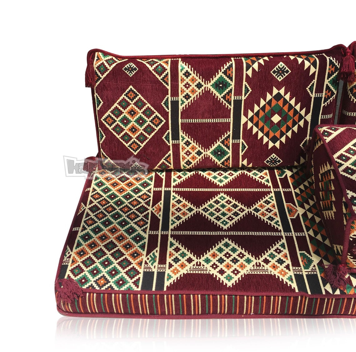 Oriental Floor Cushion Set for Two Rug / Kilim Pattern Etsy