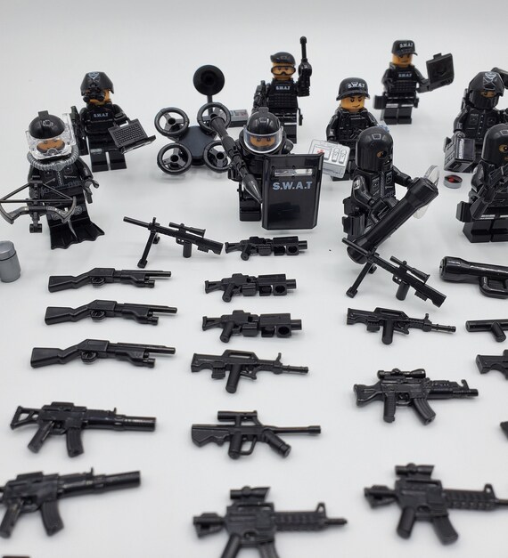 Special Forces SWAT Team 12pc Minifigures Set 100 Accessories C0500 For Lego