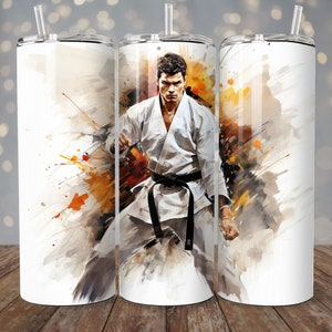 Taekwondo Guy No.5 Tumbler Design, 20 oz Tumbler Wrap, Sublimation Designs Downloads