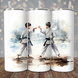 Taekwondo Boys No.6 Tumbler Design, 20 oz Tumbler Wrap, Sublimation Designs Downloads