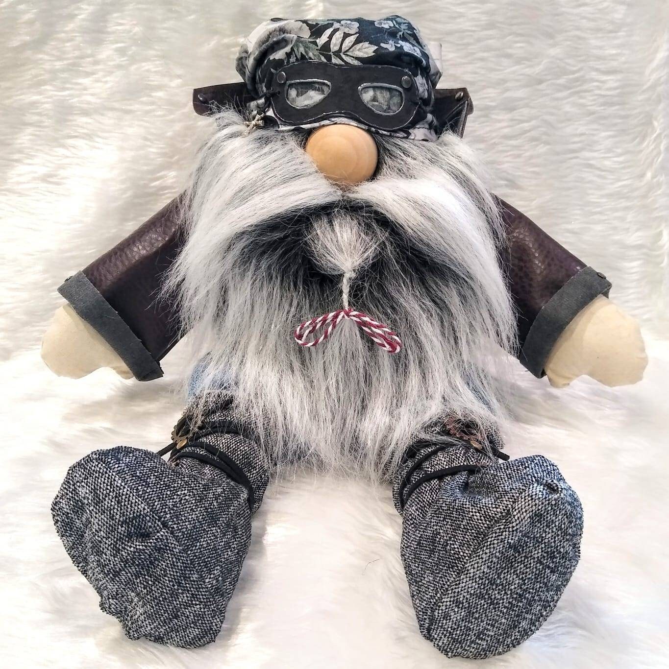 Download Biker Gnome Handmade Wooden Gonk Biker Gnome Gonk Ugligg Etsy