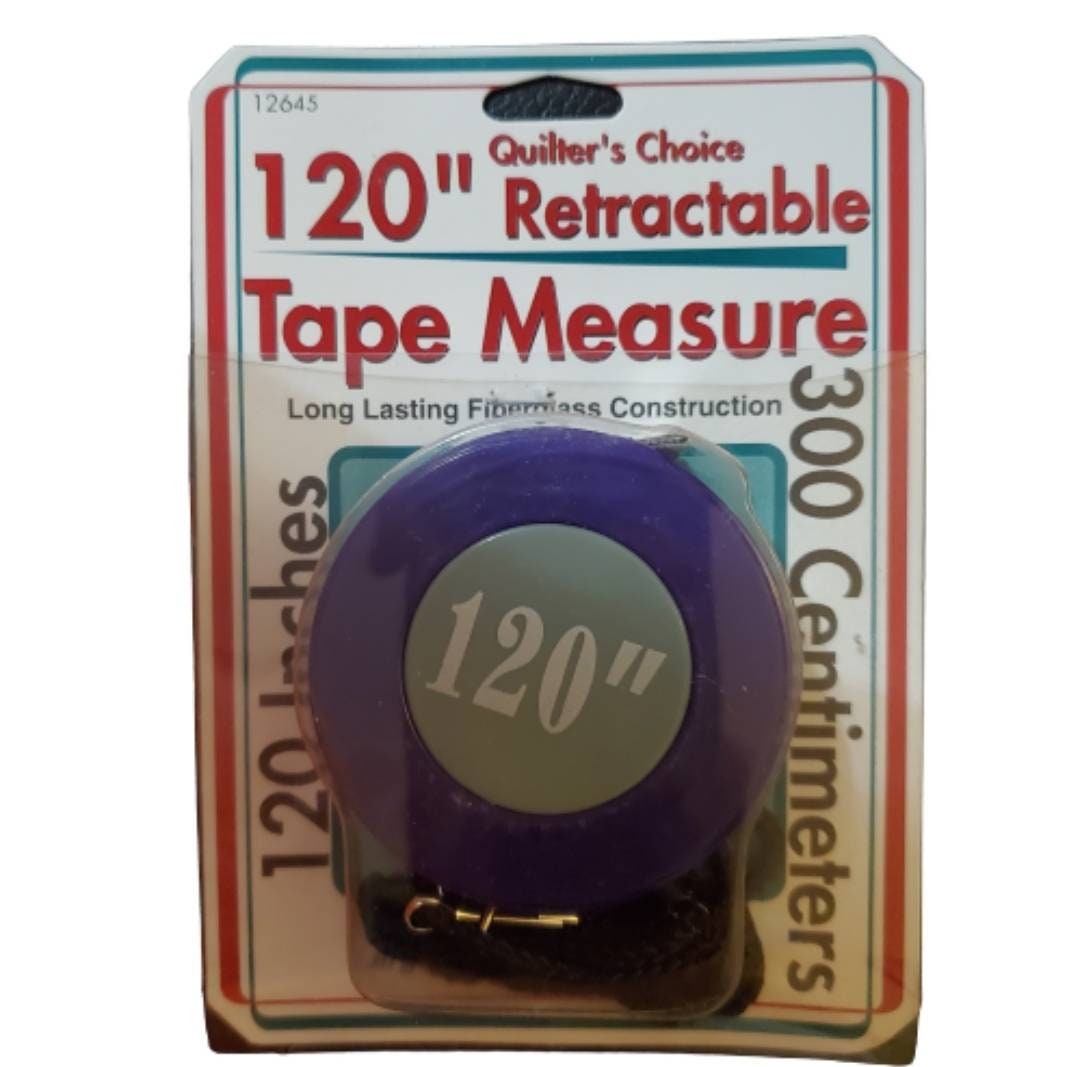 Sullivans Plastic Retractable Fiberglass Tape Measure - 120 -  Metric/Inches - WAWAK Sewing Supplies