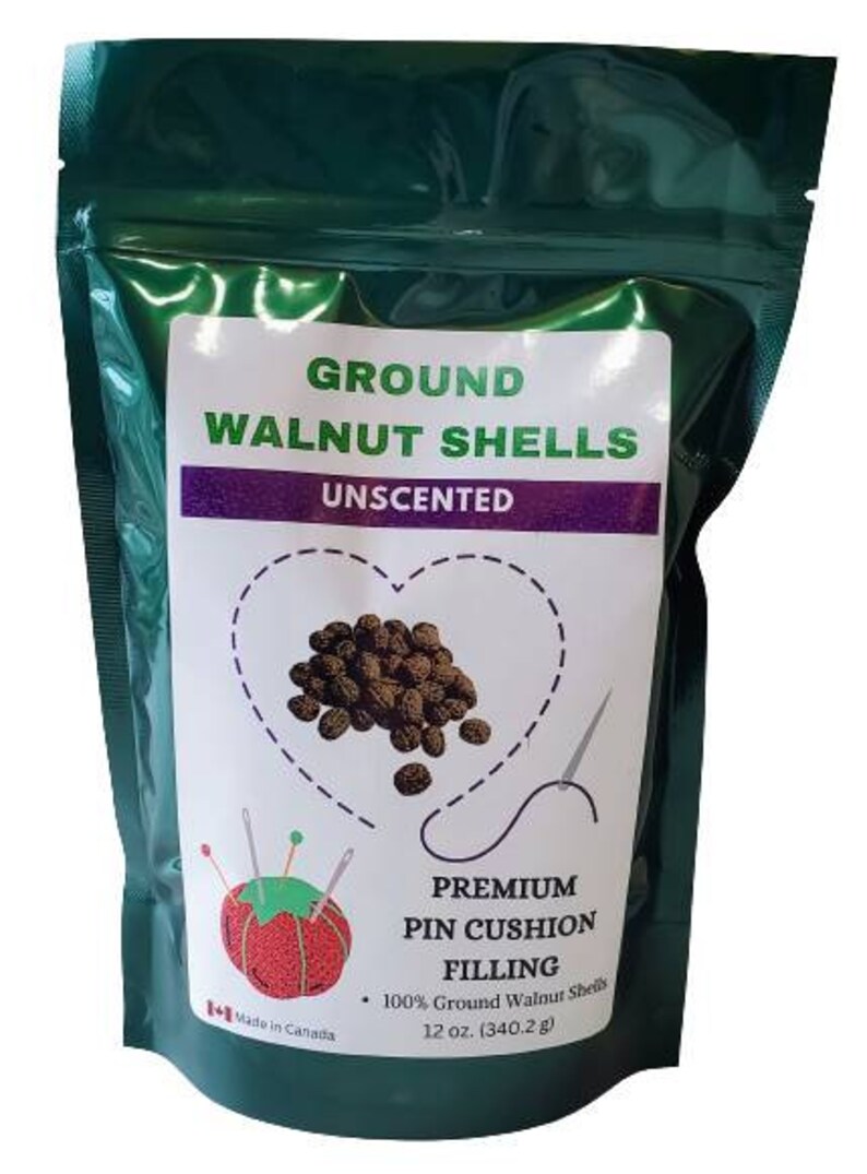 Ground Walnut Shells, Pincushion Filling, 12oz Resealable Bag