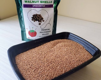 Ground Walnut Shells, Pincushion Filling, 12oz resealable bag, Fragrance-Free Crushed Natural Walnut Shells for Pin Cushion Stuffing/Crafts