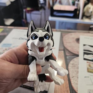 3 d husky dog moveable