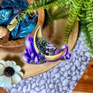 Moon Planter Sticker waterproof/uv protected