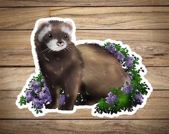 Waterproof Ferret Sticker