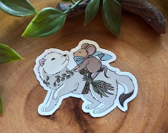 Mouse & Stoat Sticker - waterproof/uv protected