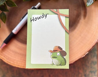 Howdy Frog Notepad 3.5”x5”