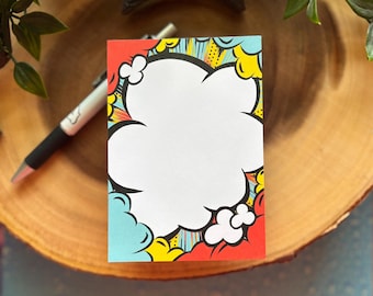 Comic Bubble Notepad 3.5”x5”