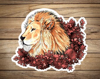 Lion Sticker- water resistant