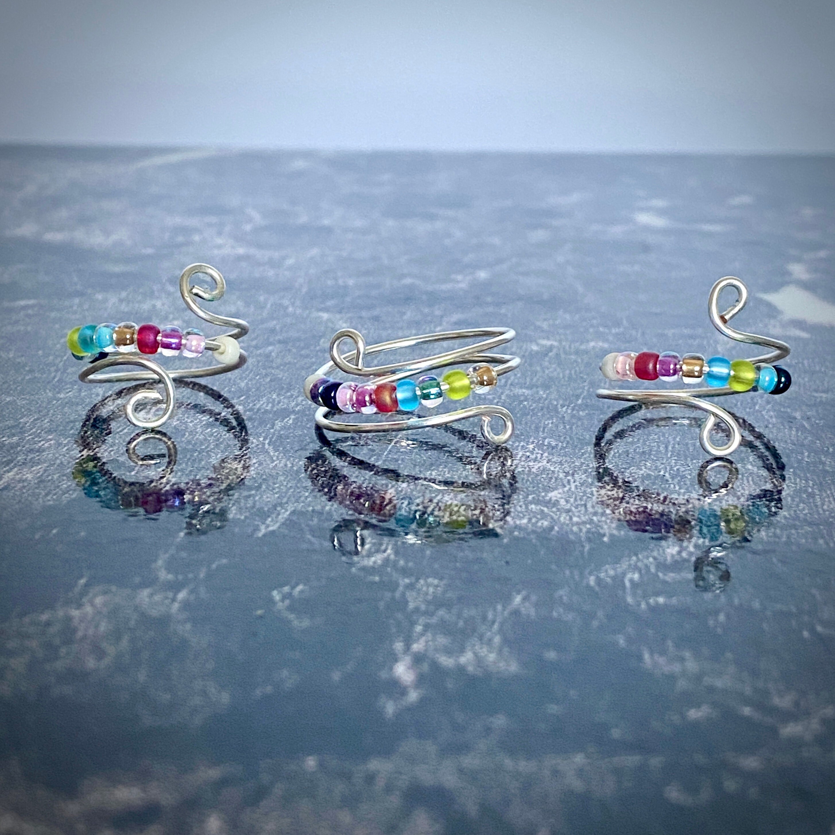 Unisize Fidget Rings FIDGET RING - Fidget Toys for Kids and Women - 9 Multicolor Beads ...