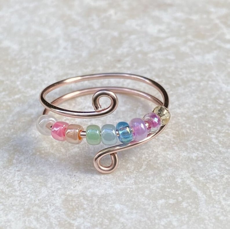 ANXIETY FIDGET RING for Kids Anti Stress Adjustable Fidget Etsy