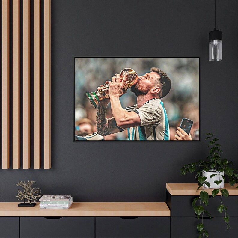 Lionel Messi Art Qatar 2022 World Cup Winner Messi Canvas Etsy UK