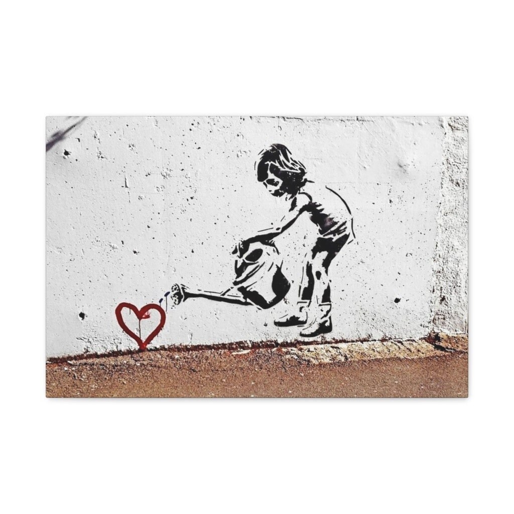 Banksy Watering Love Poster, Banksy Poster, Banksy Art Graffiti