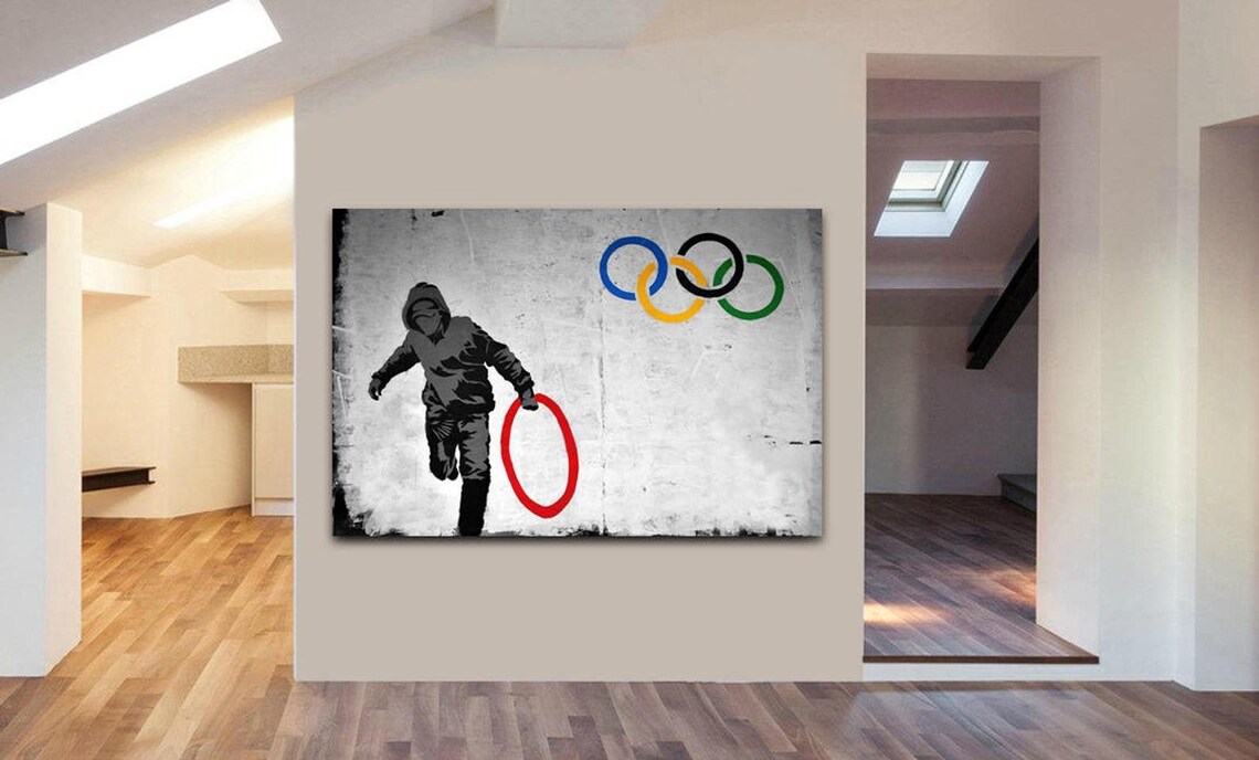 Banksy Olympic Rings Poster Street Art banksy Poster Etsy