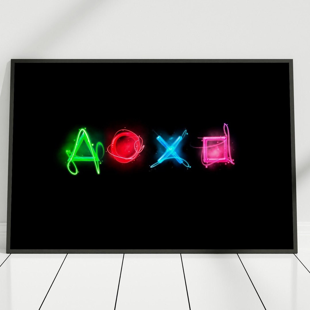 Gamepad Buttons Poster Joystick Buttons Canvas Poster Etsy