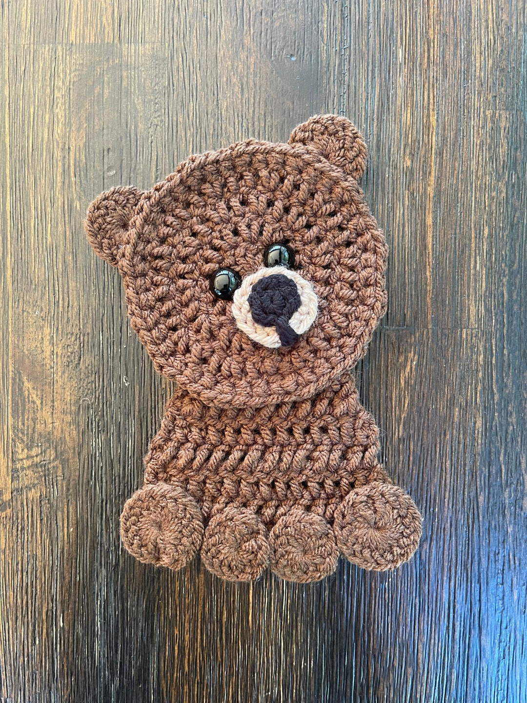 Bear Applique Crochet Bear Applique Premade Bear Applique - Etsy