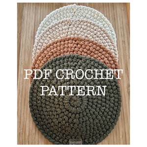 Rustic Round Trivet Crochet Pattern, Farmhouse Hot Pad Crochet Pattern, Pot Holder Crochet Pattern, Coaster Crochet Pattern, Placemat