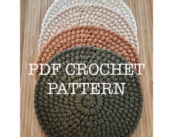 Rustic Round Trivet Crochet Pattern, Farmhouse Hot Pad Crochet Pattern, Pot Holder Crochet Pattern, Coaster Crochet Pattern, Placemat