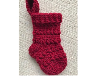 Mini Stocking Crochet Pattern, Small Stocking Crochet Pattern, Crochet Stocking Pattern, Holiday and Christmas Crochet Pattern, Crochet