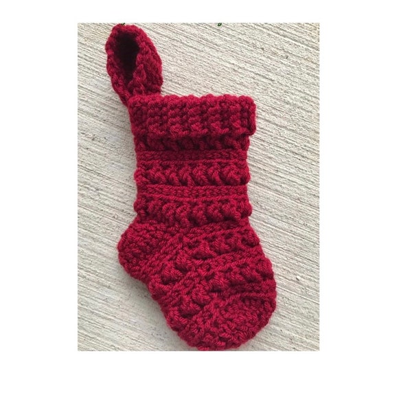 Mini Stocking Crochet Pattern, Small Stocking Crochet Pattern, Crochet Stocking Pattern, Holiday and Christmas Crochet Pattern, Crochet