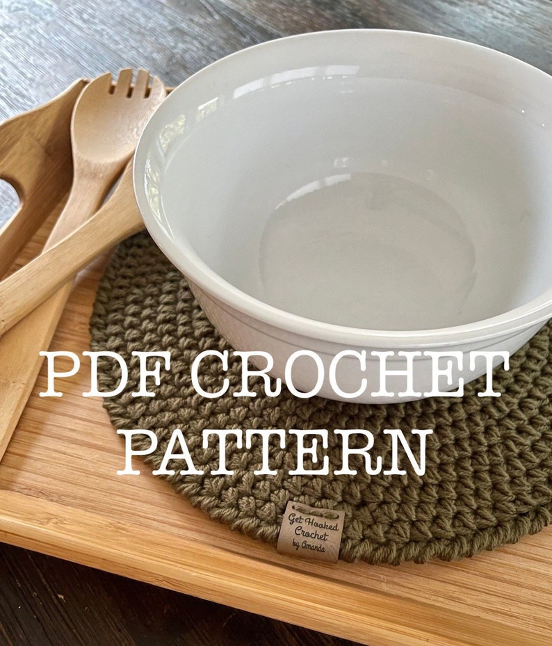 Rustic Round Trivet Crochet Pattern Farmhouse Hot Pad Crochet Etsy