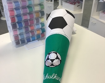 personalizable school cone football, EMBROIDERY