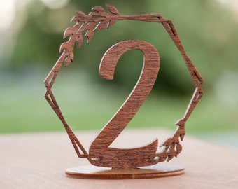 Wedding table numbers, Table Numbers, Event Table Number, Wooden table numbers, Walnut table numbers, Rustic Wood Wedding Decor, D2