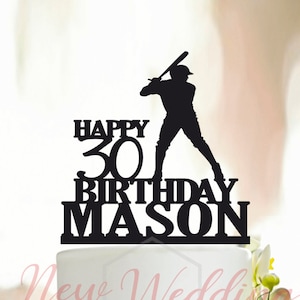 Baseball Cake Topper,Baseball Birthday Cake Topper,Baseball Theme Birthday,Baseball Party Decor,Birthday Decor,Birthday Party Decor  A037