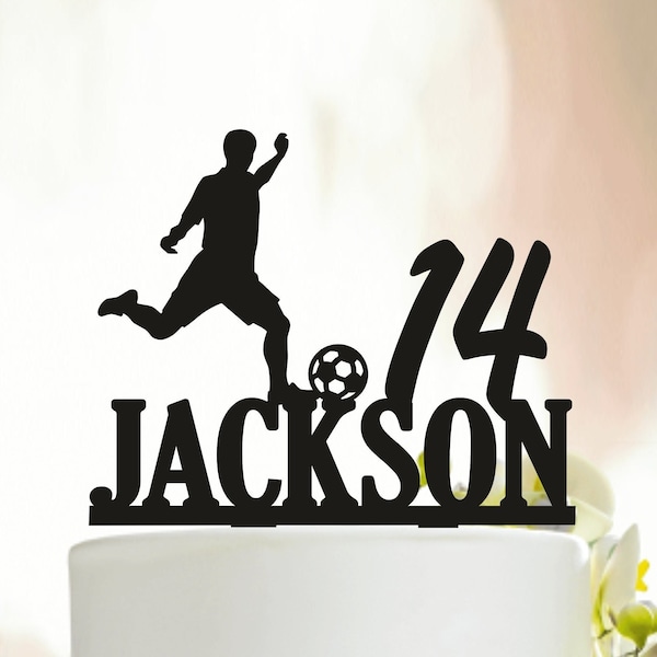 Football Cake Topper, Football Birthday Cake Topper, Boys Cake Topper, glitter cake topper, custom cake topper, One cake topper A249