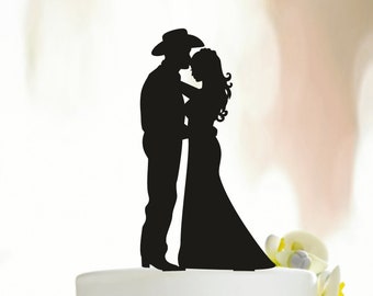 Cowboy Wedding Cake topper,Country Western Wedding Cake Topper,Western cake topper,Bride and groom cake topper,Cake topper for wedding A0245