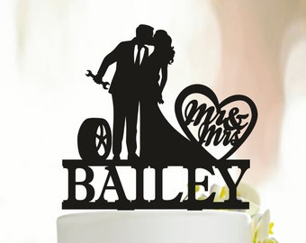 Funny Wedding Mechanic Car Personalised Acrylic Cake topper cake.873 Funny Wedding Mechanic Car Personalised Acrylic Cake topper cake.873