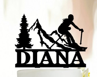 Topper Gateau Ski Etsy