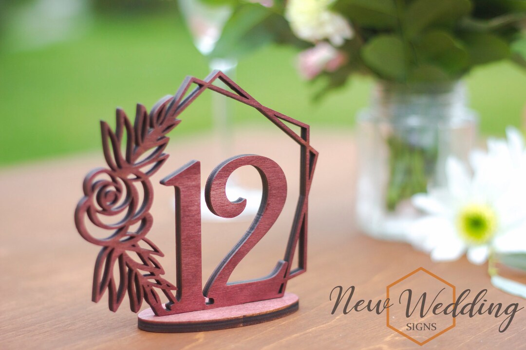 Table Numbers, Wedding Table Numbers,elegant Wooden Table Numbers ...