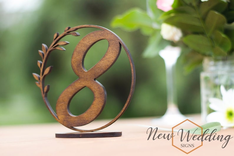 Event Accessories Table Decor Table Numbers Elegant Wooden table numbers Rustic Wood Wedding Decor Dark Walnut Wedding Table Numbers
