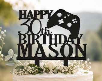 Gamer Cake Topper,Custom Gamer Cake Topper,Video game cake topper,Video game birthday cake topper,Gaming Cake Topper,Birthday Cake Topper
