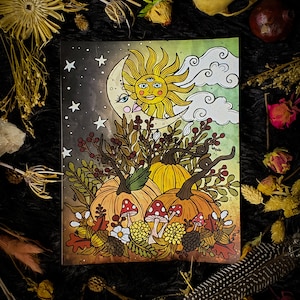 Autumn Equinox -  Mabon, Second Harvest, Fall Wheel of the Year Art Print