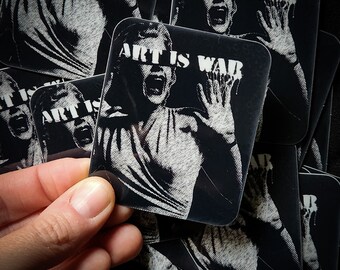 Glow in the Dark Art Is War Vinyl Sticker