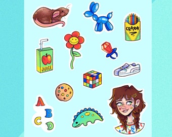 Kidcore Sticker Sheet - Aesthetic Collection!