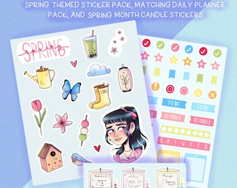 Spring Sticker BUNDLE! - 3 Sticker Sheets