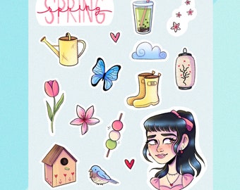 Spring Blooms - Sticker Sheet