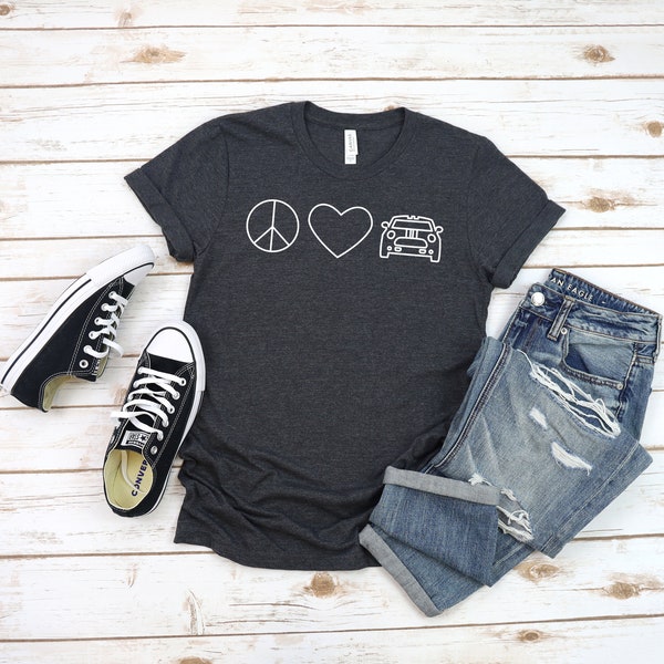 peace love mini front, Dark Grey Heather, mini cooper, 3001, Car Lover, Racing Car Driver, Driver, Daily, Fast Driver, Car Enthusiast, Racer