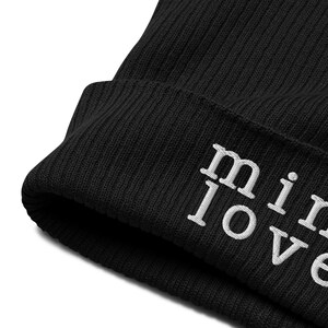 mini love Biologische geribbelde beanie