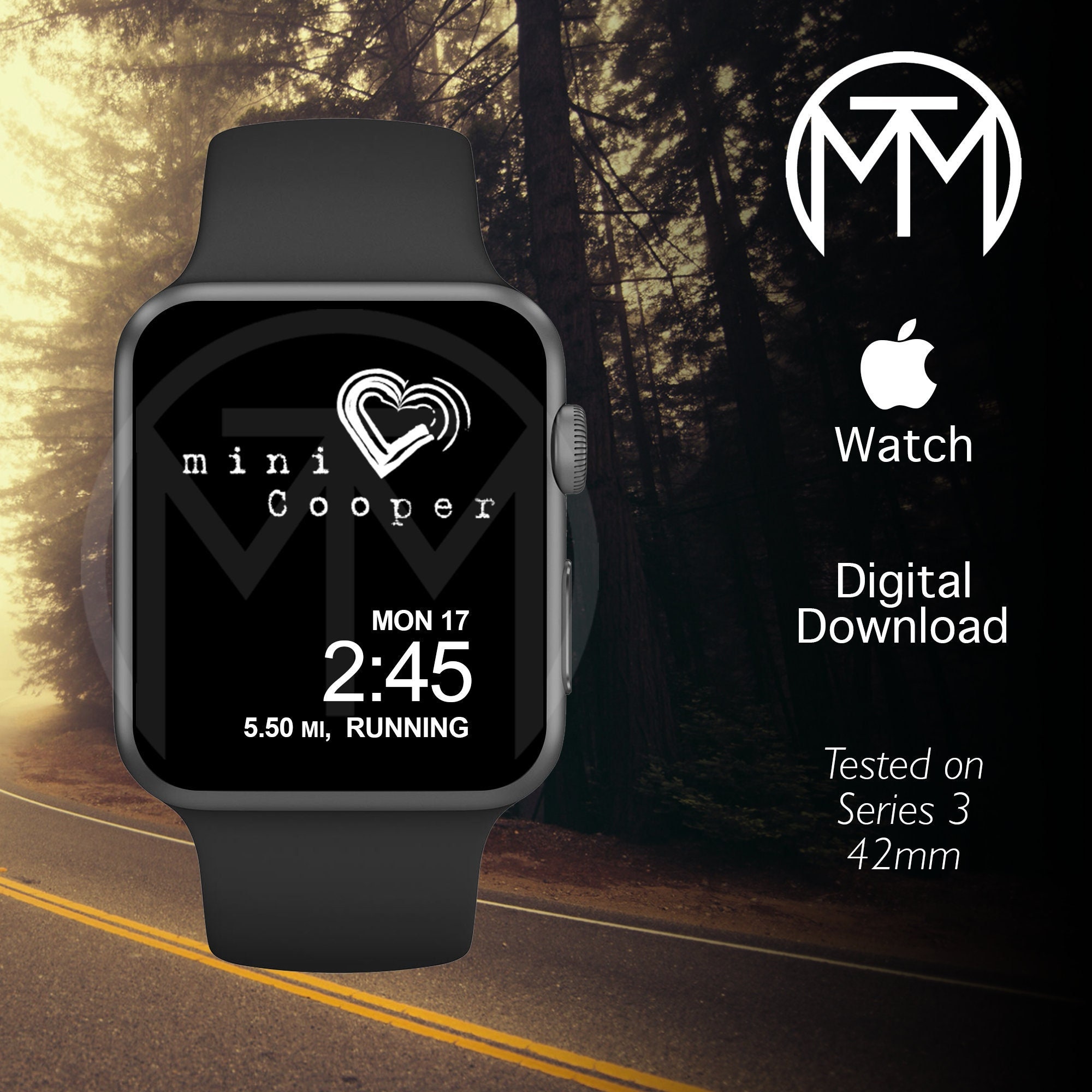 MINI Love 2 Mini Motor Tees Apple Watch Face Apple Watch Wallpaper